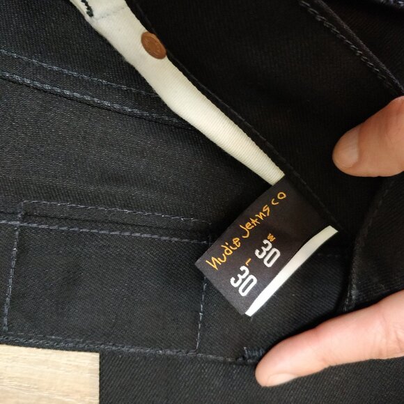 Nudie Jeans Slim Jim Dry Black 30x30 NWOT - Picture 5 of 7